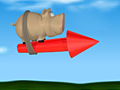 Cochon sur la Rocket pour jouer en ligne