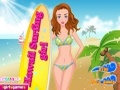 Fille de surf à Hawaï pour jouer en ligne