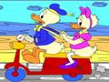 Coloriage Donald scooter pour jouer en ligne